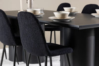Spisegruppe Polar & Olivia 2-pakk 210 x 100 – svart