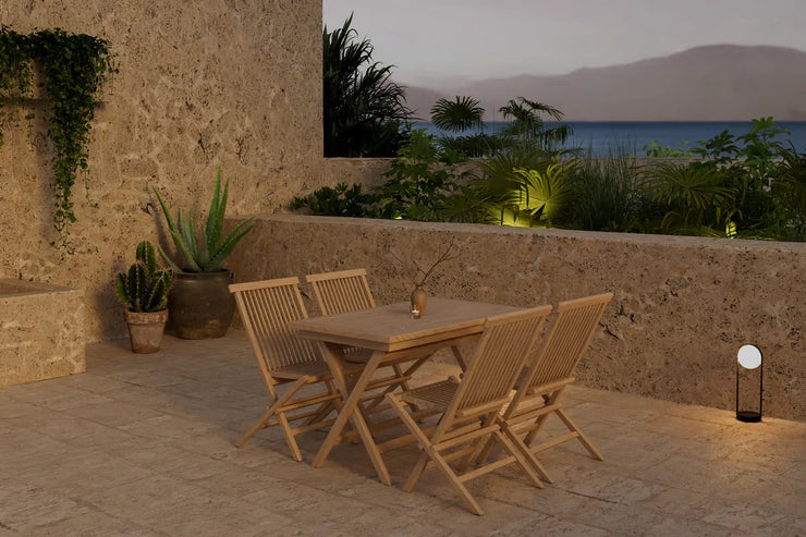 Spisestol Kenya 2-pakk + rektangulært spisebord 120 x 70 – natur