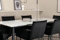 Spisegruppe Jimmy & Petra rektangulær 195 x 90 – hvit og svart
