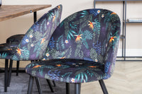 Spisegruppe Padang & Velvet 250 x 100 + 2-pakk spisestoler – natur og svart