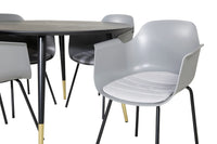 Spisegruppe Comfort & Dipp 2-pakk ⌀115 – grå og svart