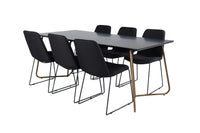 Spisegruppe Muce & Petra 2-pakk 190 x 90 – svart