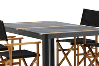 Spisestol Marion 2-pakk + Rektangulært spisebord Togo 150 x 90 – natur og svart