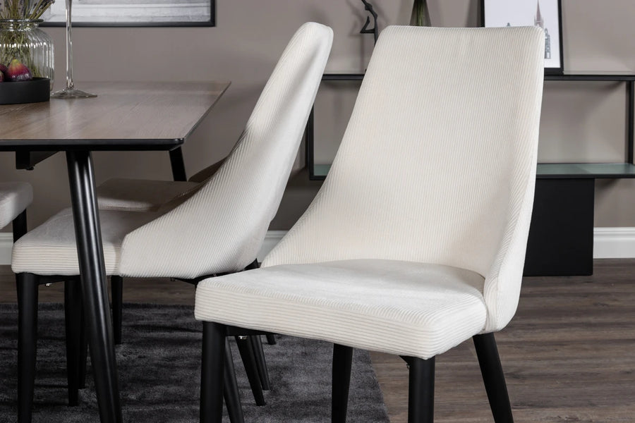 Spisestol Leone 2-pakk – hvit