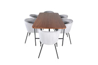Spisegruppe Berit & Uno 200 x 90 – grå og natur