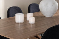 Spisestol Polar & Piazza 2-pakk + Rektangulært spisebord 180 x 90 – svart og mocca