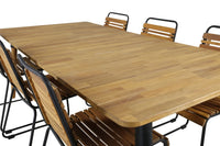 Spisegruppe Julian & Bois 210 x 100 + 2-pakk spisestol – natur