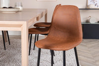 Spisebord Slider & Polar 170 x 95 + spisestol 2-pakk – hvitvasket og brun