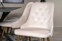 Spisestol Velvet Deluxe 2-pakk – beige