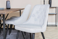 Spisegruppe Padang & Velvet Deluxe 250 x 100 2-pakk – natur og grå