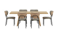 Spisegruppe Butterfly & Logga 2-pakk 210 x 100 – beige og natur