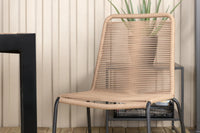 Spisestol 2-pakk + rektangulært spisebord 205 x 90 – brun og natur