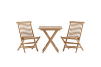 Spisestol Kenya 2-pakk + Kafébord 70 x 70 x 75 – natur