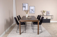 Spisebord Slider & Muce rektangulært 170 x 95 + spisestol 2-pakk – natur og svart