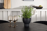 Spisegruppe Olivia rund ⌀110 + 2-pakk spisestoler – svart