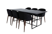 Spisegruppe Arch & Leif 2-pakk 200 x 90 – svart