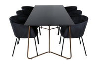 Spisegruppe Berit & Petra 190 x 90 – svart