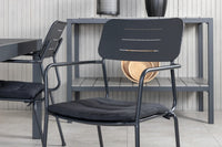 Spisestol Nicke & Marbella 2-pakk + rektangulært spisebord 160 x 100 – svart