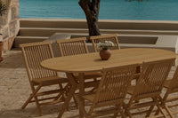 Spisestol Kenya 2-pakk + Spisebord ovalt 200 x 90 – natur