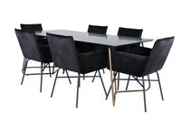 Spisegruppe Petra 190 x 90 – svart