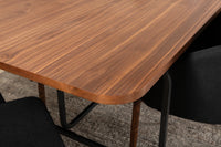 Spisestol Arch & Uno 2-pakk – svart + spisebord rektangulært 200 x 90 – natur
