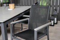 Spisegruppe Levels & Parma rektangulær 160 x 100 + spisestoler 2-pakk – svart