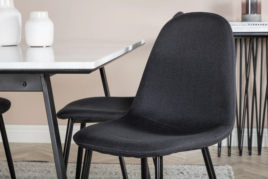 Spisestol Polar 2-pakk – svart