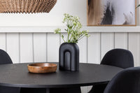 Spisestol Polar & Bootcut 2-pakk + Spisebord rundt ⌀110 – svart