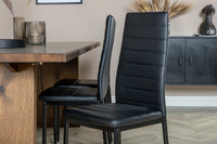 Spisestol Slim 2-pakk – svart