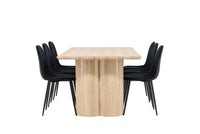 Spisegruppe Polar & Olivia 2-pakk 210 x 100 – svart og natur