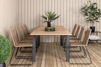 Spisegruppe Panama & Lindos 224 x 100 2-pakk – svart og brun