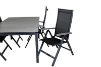 Posisjonsstol Albany & Levels 2-pakk + Spisebord 160 x 100 – svart