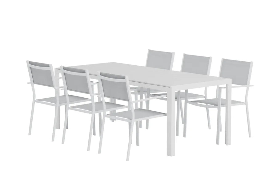 Spisegruppe Copacabana & Break 2-pakk 205 x 90 – grå og hvit