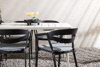 Spisegruppe Slit & Lina 200 x 90 – svart og beige