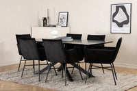 Spisegruppe Petra & Piazza 180 x 90 – svart
