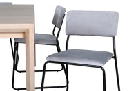 Spisegruppe Slider & Kenth rektangulær 170 x 95 med 2-pakk spisestoler – hvitkalket og grå