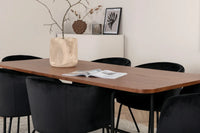 Spisegruppe Berit & Uno 200 x 90 – svart og natur