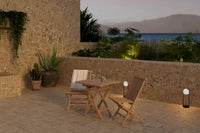 Spisestol Kenya 2-pakk + Kafébord 70 x 70 x 75 – natur