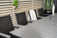 Spisegruppe Levels & Parma rektangulær 160 x 100 + spisestoler 2-pakk – svart