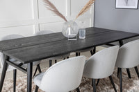 Spisegruppe Sleek & Velvet 195 x 95 2-pakk – svart og lys grå