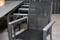 Spisegruppe Levels & Parma rektangulær 160 x 100 + spisestoler 2-pakk – svart
