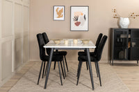 Spisegruppe Jimmy & Windu 150 x 90 – hvit og svart