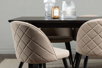 Spisegruppe 2-pakk 200 × 100 – beige og svart