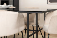 Spisegruppe Berit & Leif 200 x 90 – beige og svart