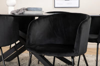 Spisegruppe Berit & Piazza 180 x 90 – svart