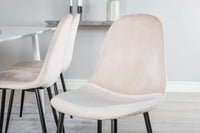 Spisebord Polar 180 x 90 + Spisestol 2-pakk – hvit og beige
