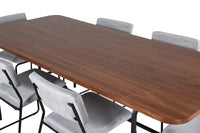 Spisegruppe Kenth & Uno 2-pakk 200 x 90 – grå og natur
