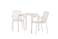 Kafégruppe Borneo & Peking 70 x 70 + 2-pakk spisestoler – beige