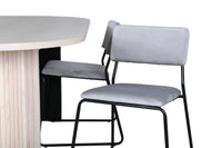 Spisegruppe Kenth & Bianca 2-pakk + Ovalt 200 x 90 – grå og whitewash