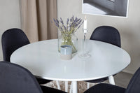 Spisegruppe Plaza & Polar Rund ⌀100 2-pakk – hvit og svart
